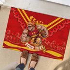 Personalised Gold Coast Suns ANZAC Rubber Doormat Military Remembrance Australian Football Mascot Camouflage