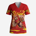 Personalised Gold Coast Suns ANZAC Scrub Top Military Remembrance Australian Football Mascot Camouflage