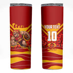 Personalised Gold Coast Suns ANZAC Skinny Tumbler Military Remembrance Australian Football Mascot Camouflage