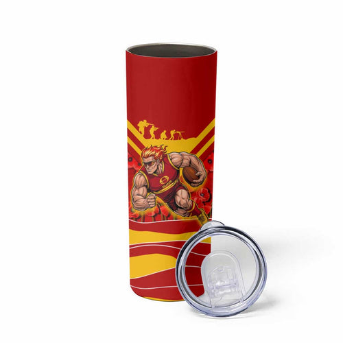 Personalised Gold Coast Suns ANZAC Skinny Tumbler Military Remembrance Australian Football Mascot Camouflage