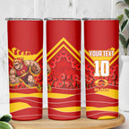 Personalised Gold Coast Suns ANZAC Skinny Tumbler Military Remembrance Australian Football Mascot Camouflage