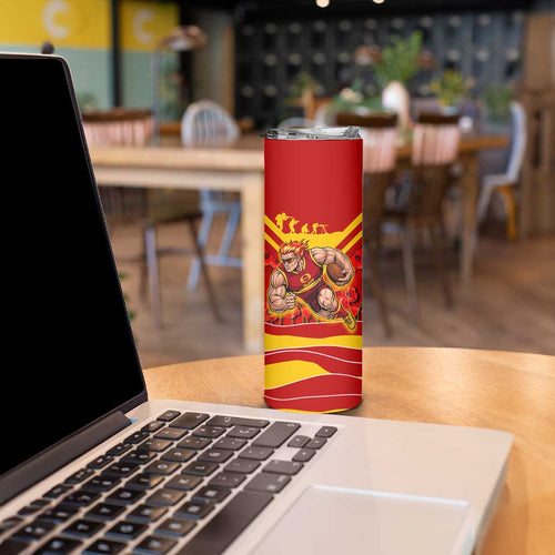 Personalised Gold Coast Suns ANZAC Skinny Tumbler Military Remembrance Australian Football Mascot Camouflage