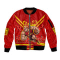 Personalised Gold Coast Suns ANZAC Sleeve Zip Bomber Jacket Military Remembrance Australian Football Mascot Camouflage
