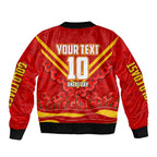 Personalised Gold Coast Suns ANZAC Sleeve Zip Bomber Jacket Military Remembrance Australian Football Mascot Camouflage