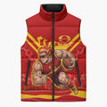 Personalised Gold Coast Suns ANZAC Sleeveless Puffer Jacket Military Remembrance Australian Football Mascot Camouflage