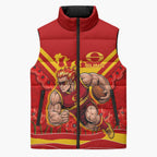 Personalised Gold Coast Suns ANZAC Sleeveless Puffer Jacket Military Remembrance Australian Football Mascot Camouflage