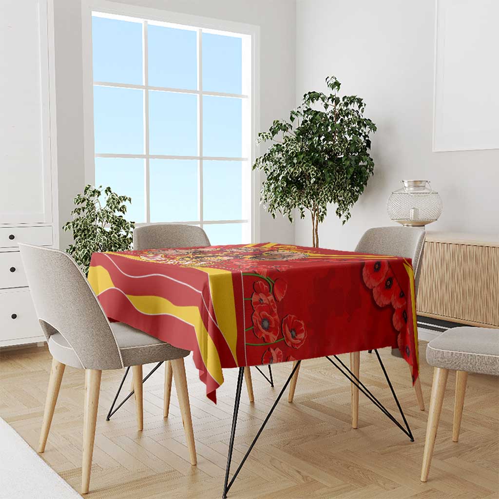 Personalised Gold Coast Suns ANZAC Tablecloth Military Remembrance Australian Football Mascot Camouflage