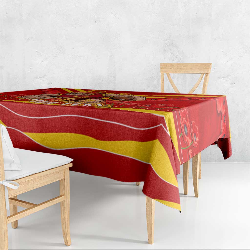 Personalised Gold Coast Suns ANZAC Tablecloth Military Remembrance Australian Football Mascot Camouflage
