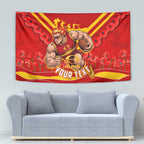 Personalised Gold Coast Suns ANZAC Tapestry Military Remembrance Australian Football Mascot Camouflage