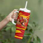 Personalised Gold Coast Suns ANZAC Tumbler With Handle Military Remembrance Australian Football Mascot Camouflage