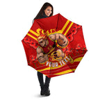 Personalised Gold Coast Suns ANZAC Umbrella Military Remembrance Australian Football Mascot Camouflage