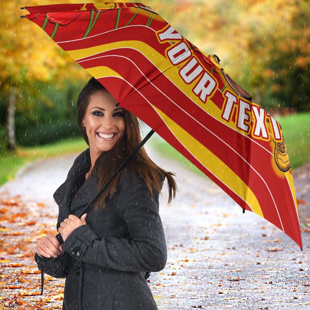 Personalised Gold Coast Suns ANZAC Umbrella Military Remembrance Australian Football Mascot Camouflage