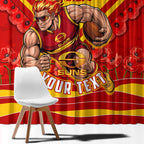 Personalised Gold Coast Suns ANZAC Window Curtain Military Remembrance Australian Football Mascot Camouflage