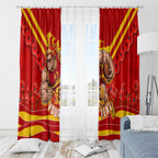 Personalised Gold Coast Suns ANZAC Window Curtain Military Remembrance Australian Football Mascot Camouflage