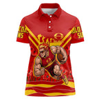 Personalised Gold Coast Suns ANZAC Women Polo Shirt Military Remembrance Australian Football Mascot Camouflage