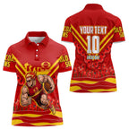 Personalised Gold Coast Suns ANZAC Women Polo Shirt Military Remembrance Australian Football Mascot Camouflage