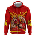Personalised Gold Coast Suns ANZAC Zip Hoodie Military Remembrance Australian Football Mascot Camouflage