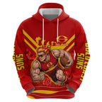 Personalised Gold Coast Suns ANZAC Zip Hoodie Military Remembrance Australian Football Mascot Camouflage