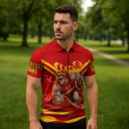 Personalised Gold Coast Suns ANZAC Zipper Polo Shirt Military Remembrance Australian Football Mascot Camouflage