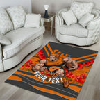 Personalised Greater Western Sydney Giants ANZAC Area Rug Military Remembrance Australian Football Mascot Camouflage