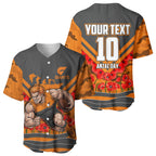 Personalised Greater Western Sydney Giants ANZAC Baseball Jersey Military Remembrance Australian Football Mascot Camouflage