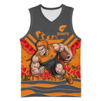 Personalised Greater Western Sydney Giants ANZAC Basketball Jersey Military Remembrance Australian Football Mascot Camouflage