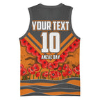 Personalised Greater Western Sydney Giants ANZAC Basketball Jersey Military Remembrance Australian Football Mascot Camouflage