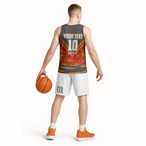 Personalised Greater Western Sydney Giants ANZAC Basketball Jersey Military Remembrance Australian Football Mascot Camouflage