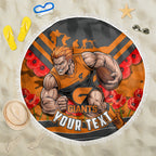 Personalised Greater Western Sydney Giants ANZAC Beach Blanket Military Remembrance Australian Football Mascot Camouflage