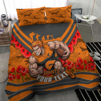 Personalised Greater Western Sydney Giants ANZAC Bedding Set Military Remembrance Australian Football Mascot Camouflage