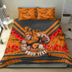 Personalised Greater Western Sydney Giants ANZAC Bedding Set Military Remembrance Australian Football Mascot Camouflage