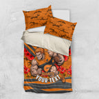Personalised Greater Western Sydney Giants ANZAC Bedding Set Military Remembrance Australian Football Mascot Camouflage