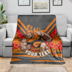 Personalised Greater Western Sydney Giants ANZAC Blanket Military Remembrance Australian Football Mascot Camouflage