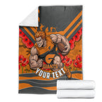 Personalised Greater Western Sydney Giants ANZAC Blanket Military Remembrance Australian Football Mascot Camouflage