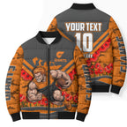 Personalised Greater Western Sydney Giants ANZAC Bomber Puffer Jacket Military Remembrance Australian Football Mascot Camouflage