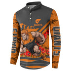 Personalised Greater Western Sydney Giants ANZAC Button Sweatshirt Military Remembrance Australian Football Mascot Camouflage