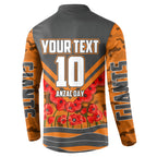 Personalised Greater Western Sydney Giants ANZAC Button Sweatshirt Military Remembrance Australian Football Mascot Camouflage