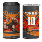 Personalised Greater Western Sydney Giants ANZAC 4 in 1 Can Cooler Tumbler Military Remembrance Australian Football Mascot Camouflage