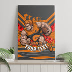 Personalised Greater Western Sydney Giants ANZAC Canvas Wall Art Military Remembrance Australian Football Mascot Camouflage