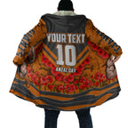 Personalised Greater Western Sydney Giants ANZAC Cloak Military Remembrance Australian Football Mascot Camouflage