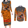 Personalised Greater Western Sydney Giants ANZAC Couples Matching Long Sleeve Bodycon Dress and Long Sleeve Button Shirt Military Remembrance Australian Football Mascot Camouflage