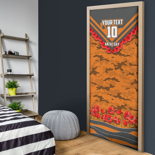 Personalised Greater Western Sydney Giants ANZAC Door Cover Military Remembrance Australian Football Mascot Camouflage