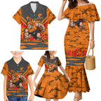 Personalised Greater Western Sydney Giants ANZAC Family Matching Mermaid Dress and Hawaiian Shirt Military Remembrance Australian Football Mascot Camouflage