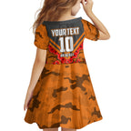 Personalised Greater Western Sydney Giants ANZAC Family Matching Mermaid Dress and Hawaiian Shirt Military Remembrance Australian Football Mascot Camouflage