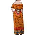 Personalised Greater Western Sydney Giants ANZAC Family Matching Off Shoulder Maxi Dress and Hawaiian Shirt Military Remembrance Australian Football Mascot Camouflage