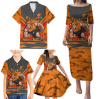 Personalised Greater Western Sydney Giants ANZAC Family Matching Puletasi and Hawaiian Shirt Military Remembrance Australian Football Mascot Camouflage
