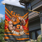 Personalised Greater Western Sydney Giants ANZAC Garden Flag Military Remembrance Australian Football Mascot Camouflage