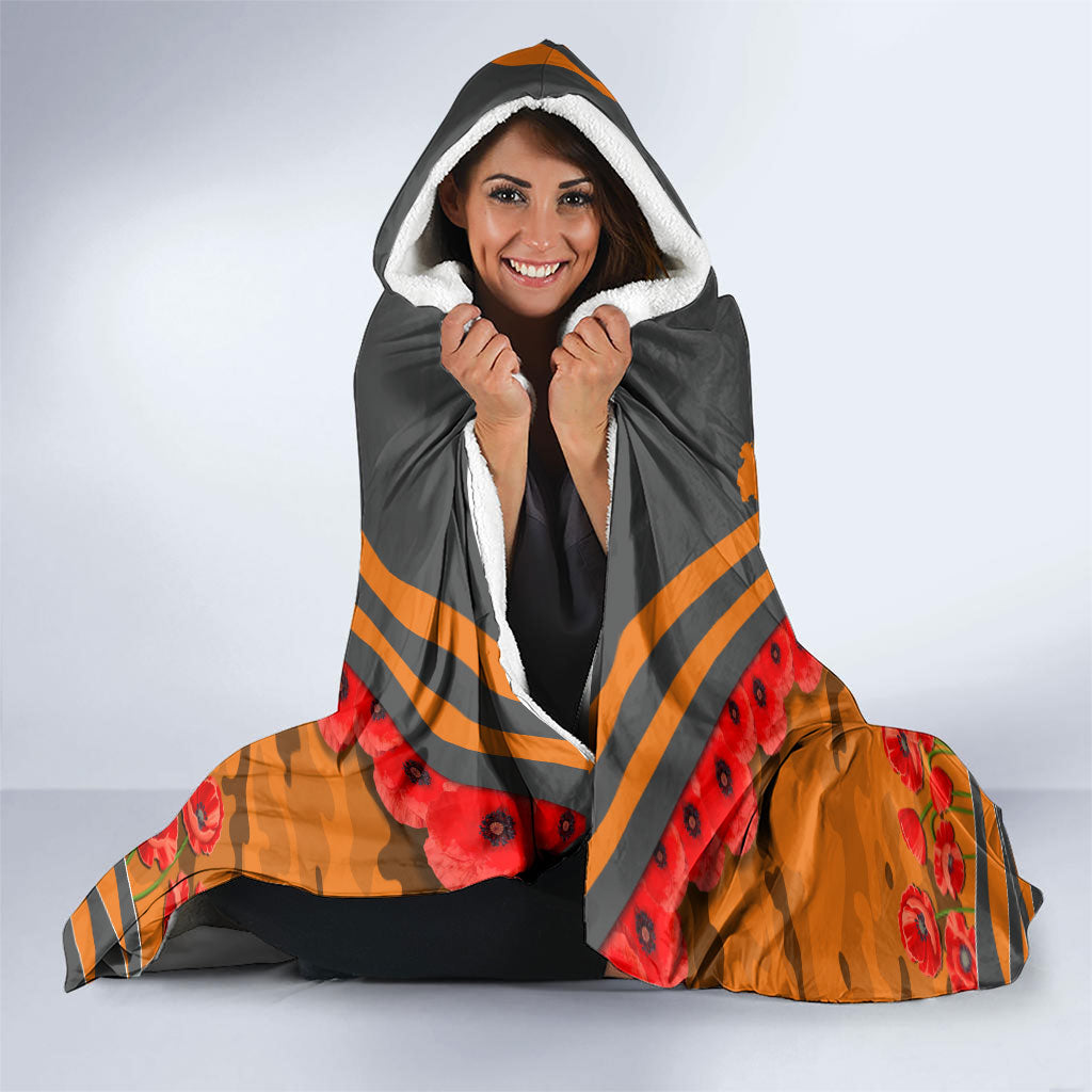 Personalised Greater Western Sydney Giants ANZAC Hooded Blanket Military Remembrance Australian Football Mascot Camouflage