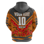 Personalised Greater Western Sydney Giants ANZAC Hoodie Military Remembrance Australian Football Mascot Camouflage