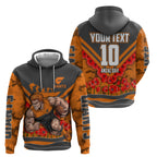 Personalised Greater Western Sydney Giants ANZAC Hoodie Military Remembrance Australian Football Mascot Camouflage